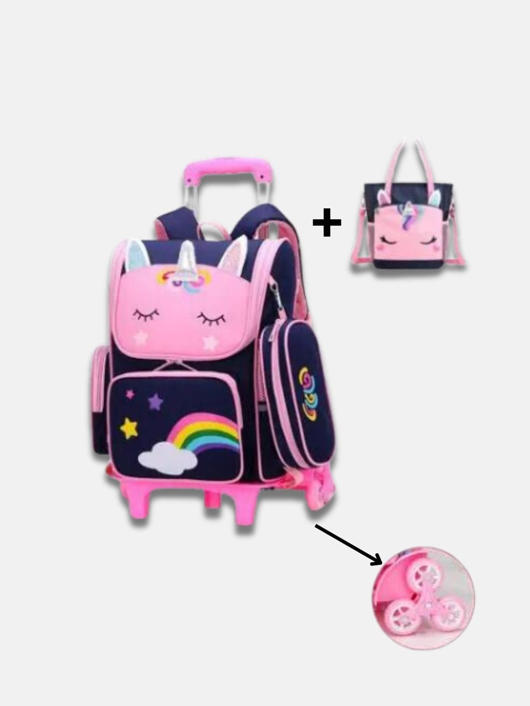 Valise Cabine Pour Enfant Licorne | OdinLite.Com Enfant / Marine 6 roues