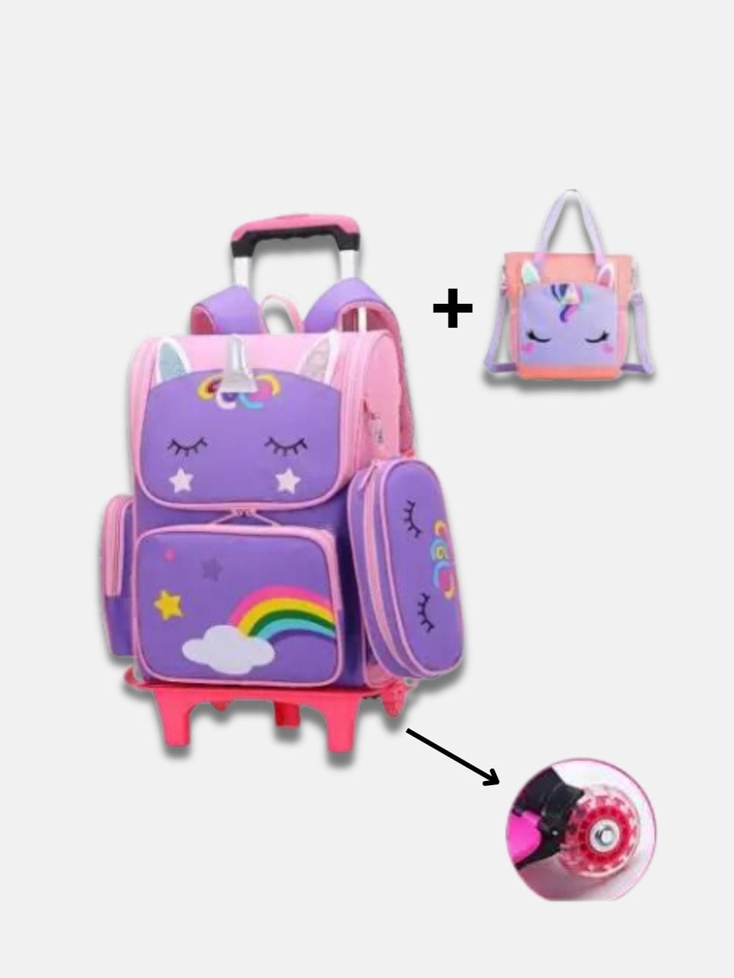 Valise Cabine Pour Enfant Licorne | OdinLite.Com Enfant / Violet 2 roues