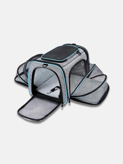 Valise transport chat/petit chien Bandoulière | OdinLite.com S : 40x25x25cm / Bleu